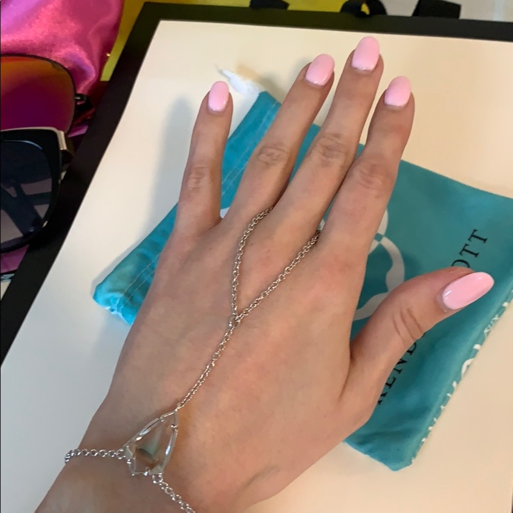Silver Kendra Scott bracelet finger-loop